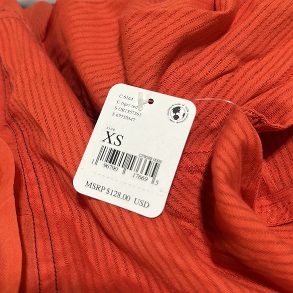 Free People “Black Tie Tux” Top in Tiger Red - Picture 10 of 13